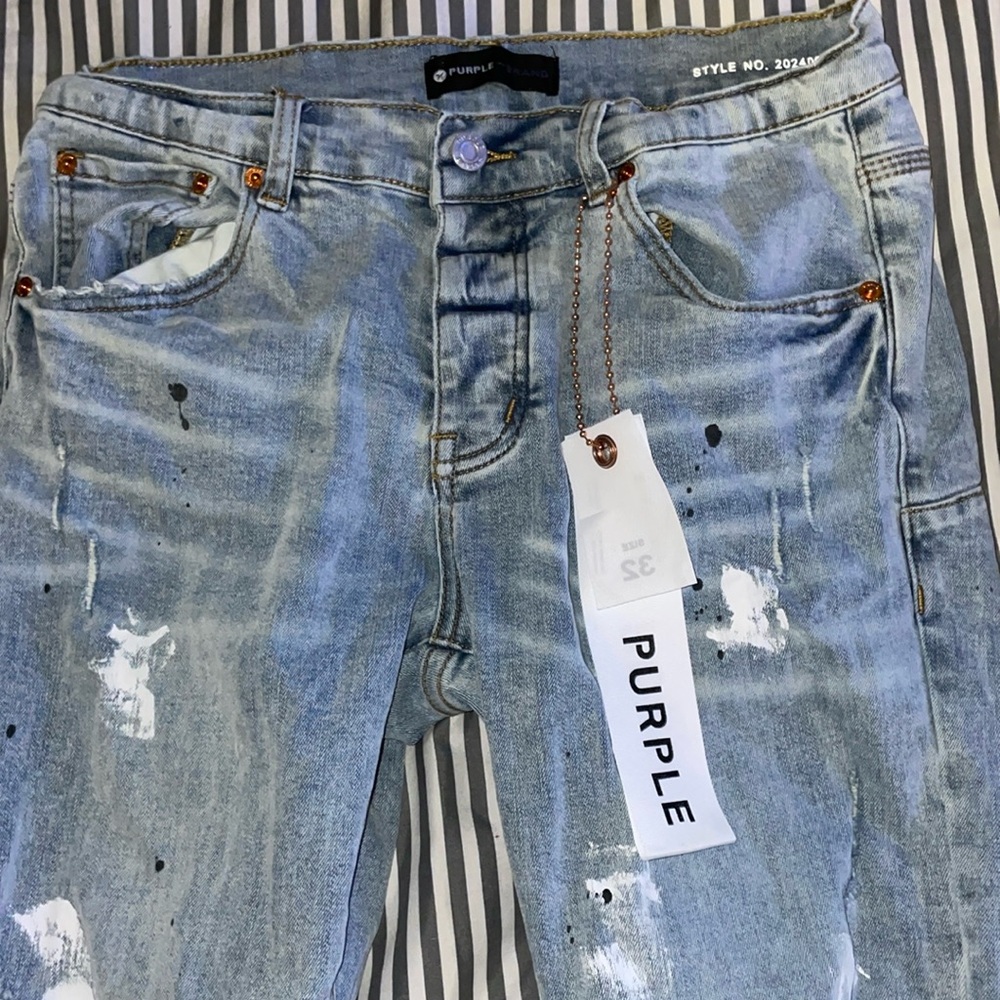 Purple jeans